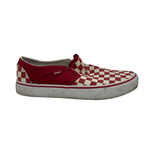 Shoes Flats By Vans In Cream & Red, Size:9.5