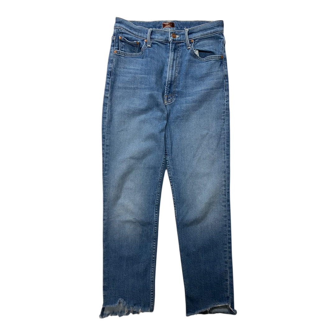 Jeans Straight By Mother In Blue Denim, Size:8