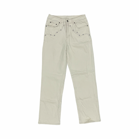Jeans Straight By Blue B In Cream Denim, Size:M