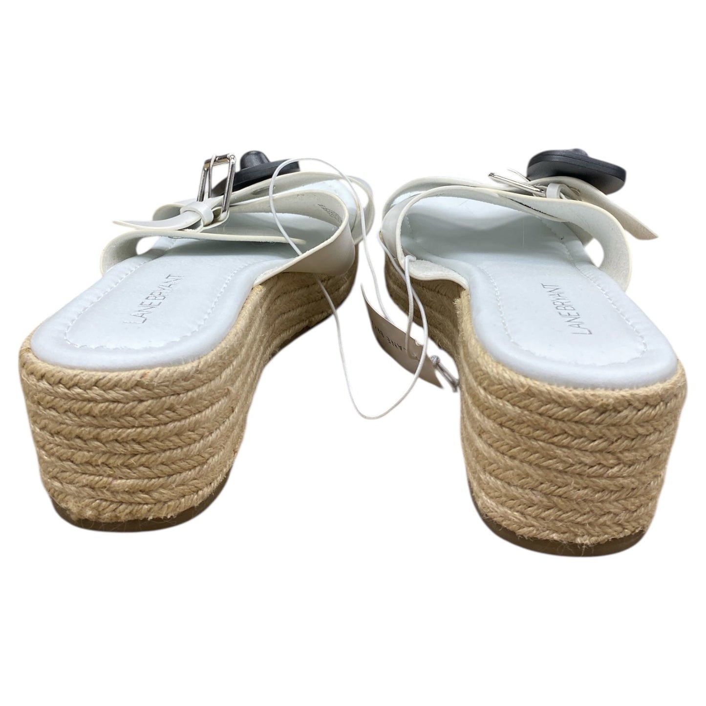 Sandals Flats By Lane Bryant In White, Size:9