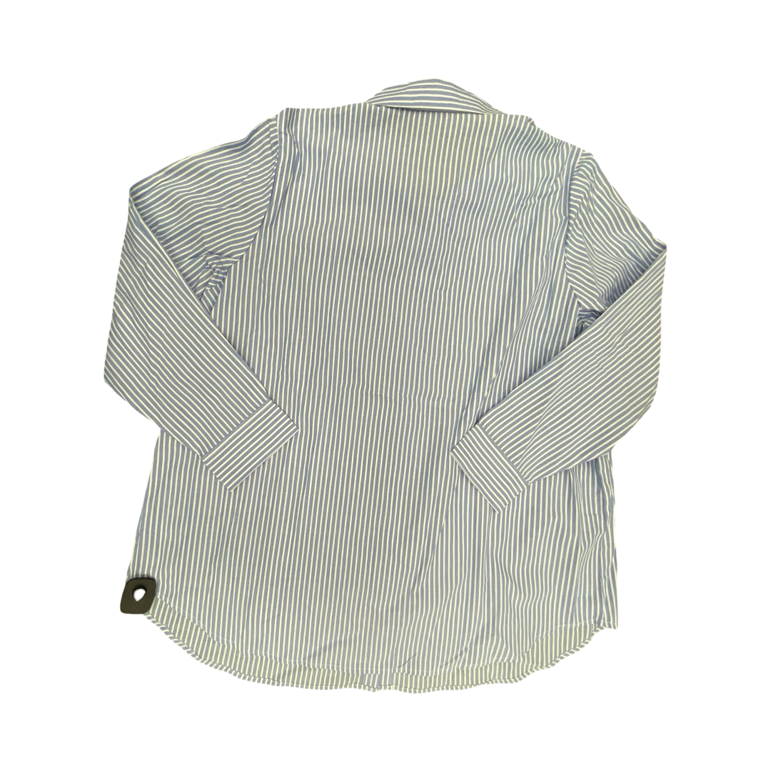 Top Ls By Woman Within In Blue & White, Size:22