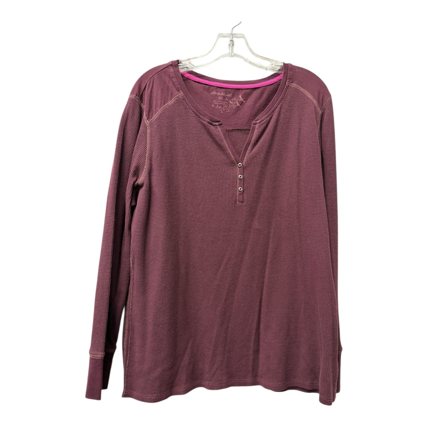 Top Ls By Eddie Bauer In Maroon, Size:1X