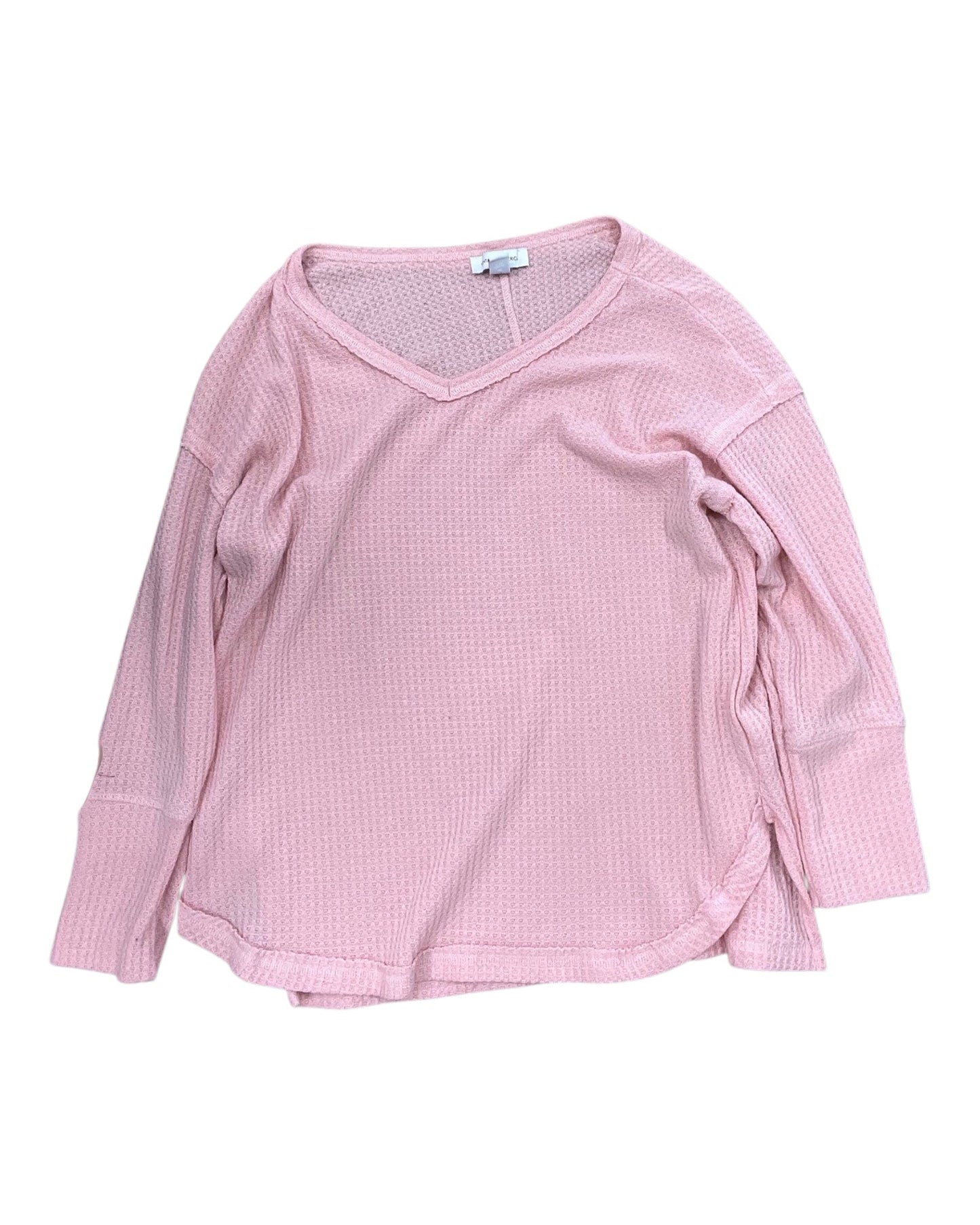 Top 3/4 Sleeve By Vintage America In Pink, Size:M