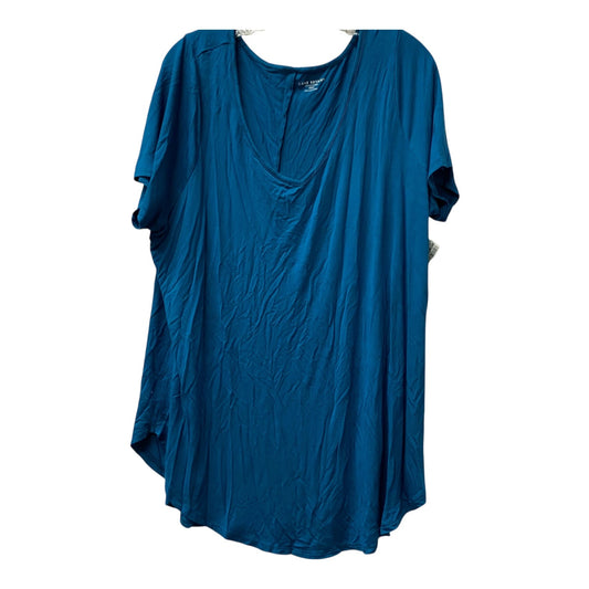 Top Ss Basic By Lane Bryant In Teal, Size:3X
