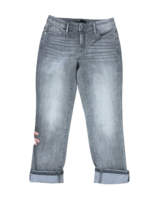 Jeans Cropped By Simply Vera In Grey Denim, Size:6