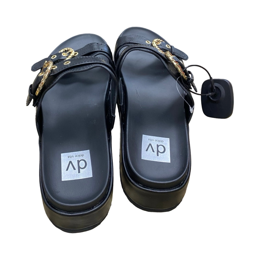 Sandals Heels Platform By Dolce Vita In Black, Size:9