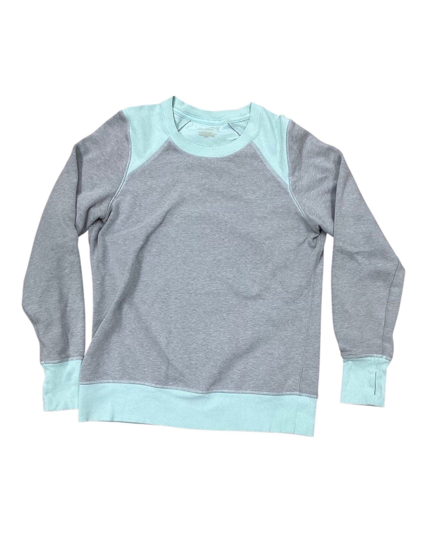 Sweatshirt Collar By Clothes Mentor In Grey & Orange, Size:L