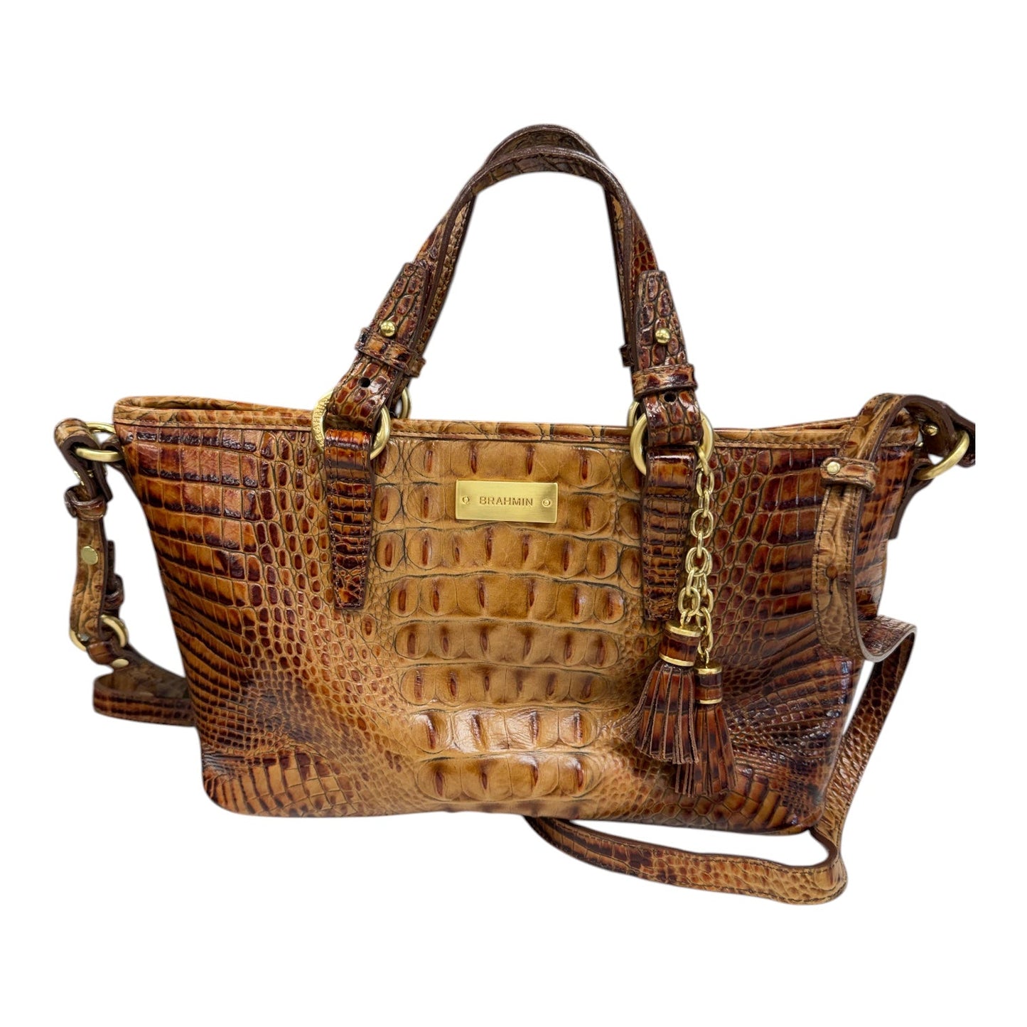 Handbag Designer By Brahmin In Brown, Size:Medium