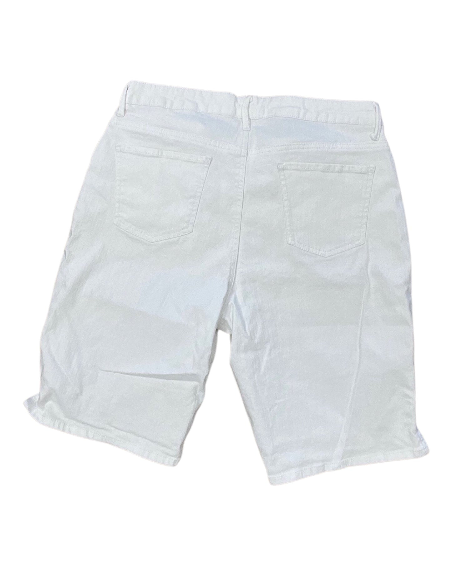 Shorts By Gloria Vanderbilt In White Denim, Size:12