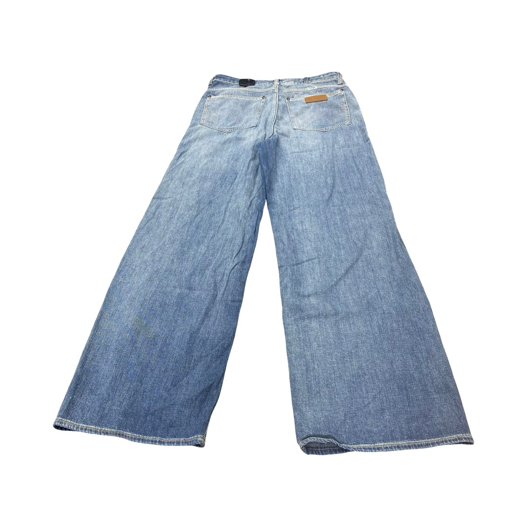 Jeans Wide Leg By Wrangler In Blue Denim, Size:10