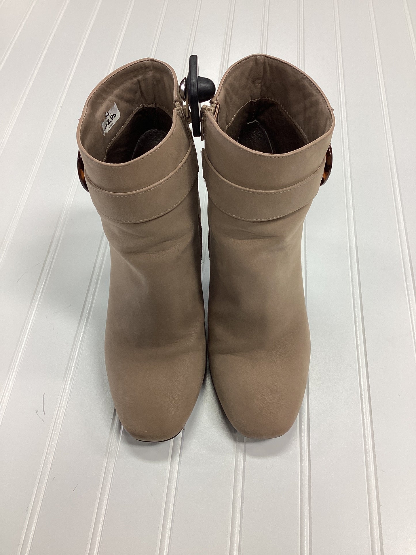 Boots Ankle Heels By Mia In Tan, Size:8.5