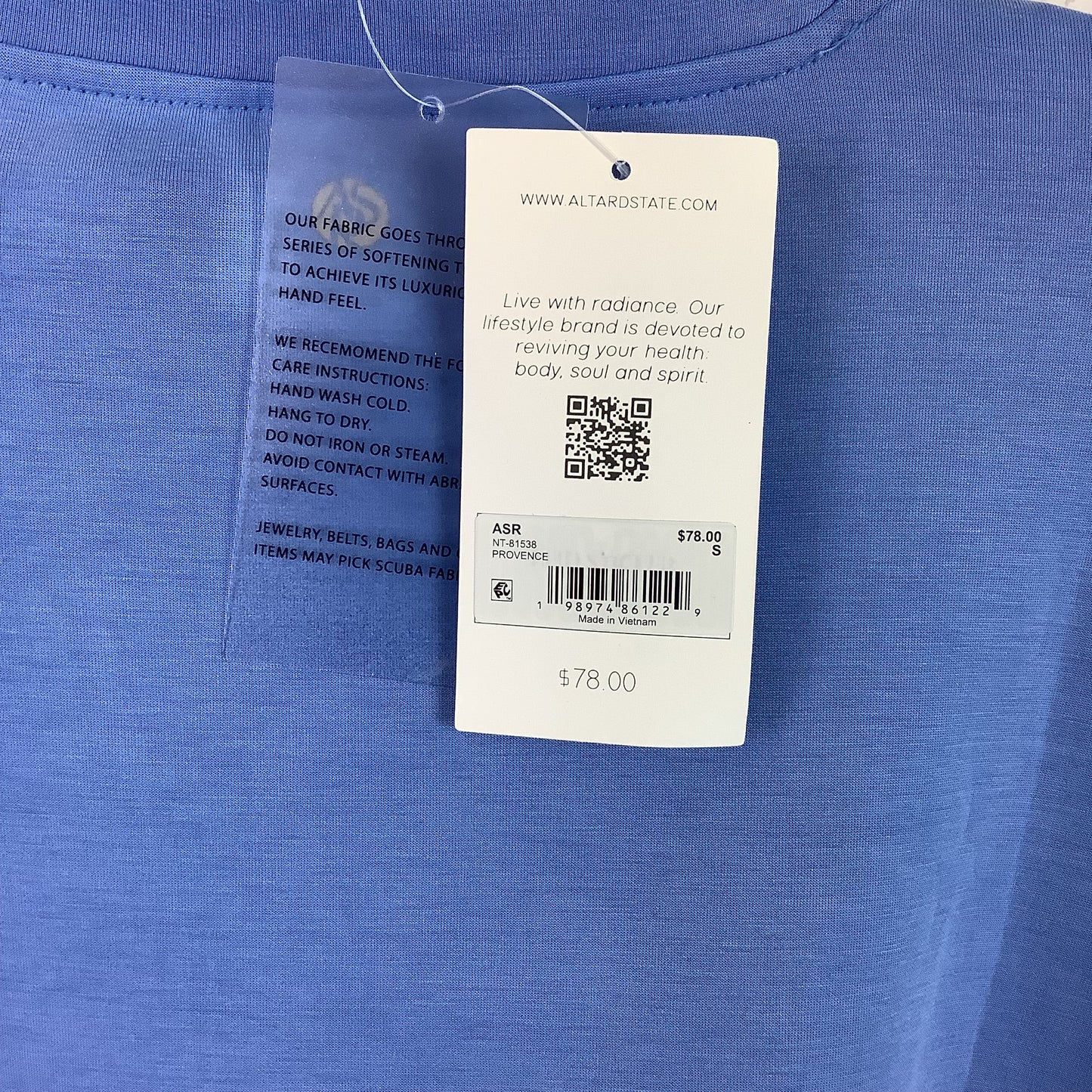Sweatshirt Collar By As Revival In Blue, Size: S