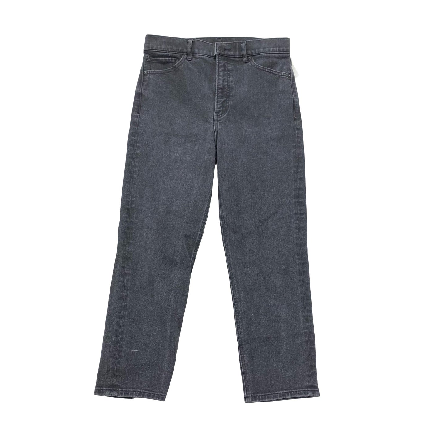 Jeans Straight By Express In Black Denim, Size:8