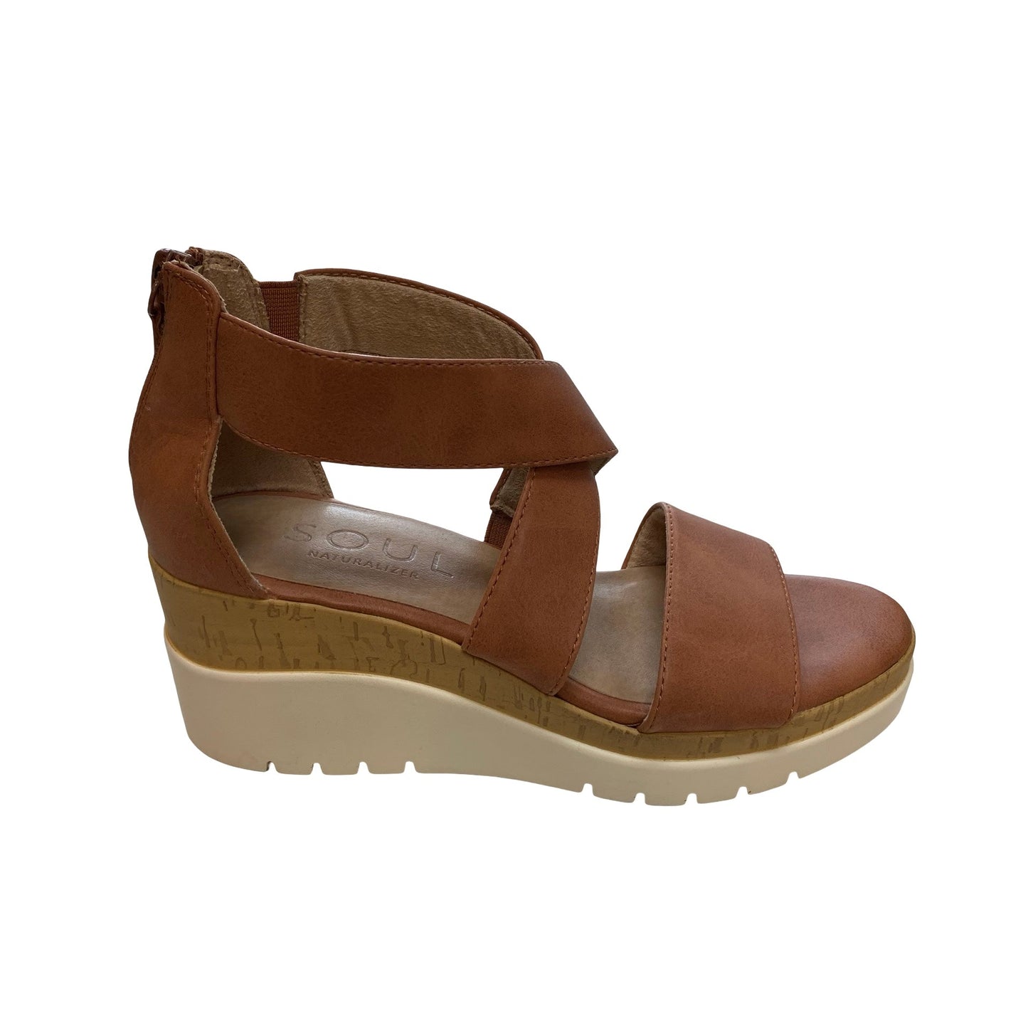 Sandals Heels Block By Naturalizer In Tan, Size:5