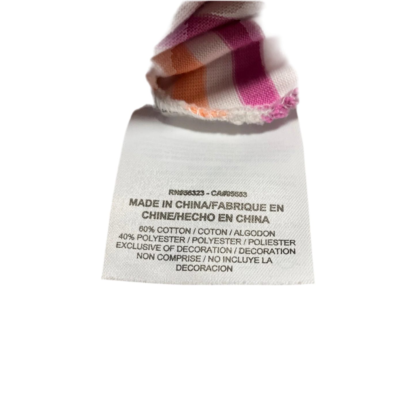 Athletic Top Short Sleeve By Nike In Striped Pattern, Size: S