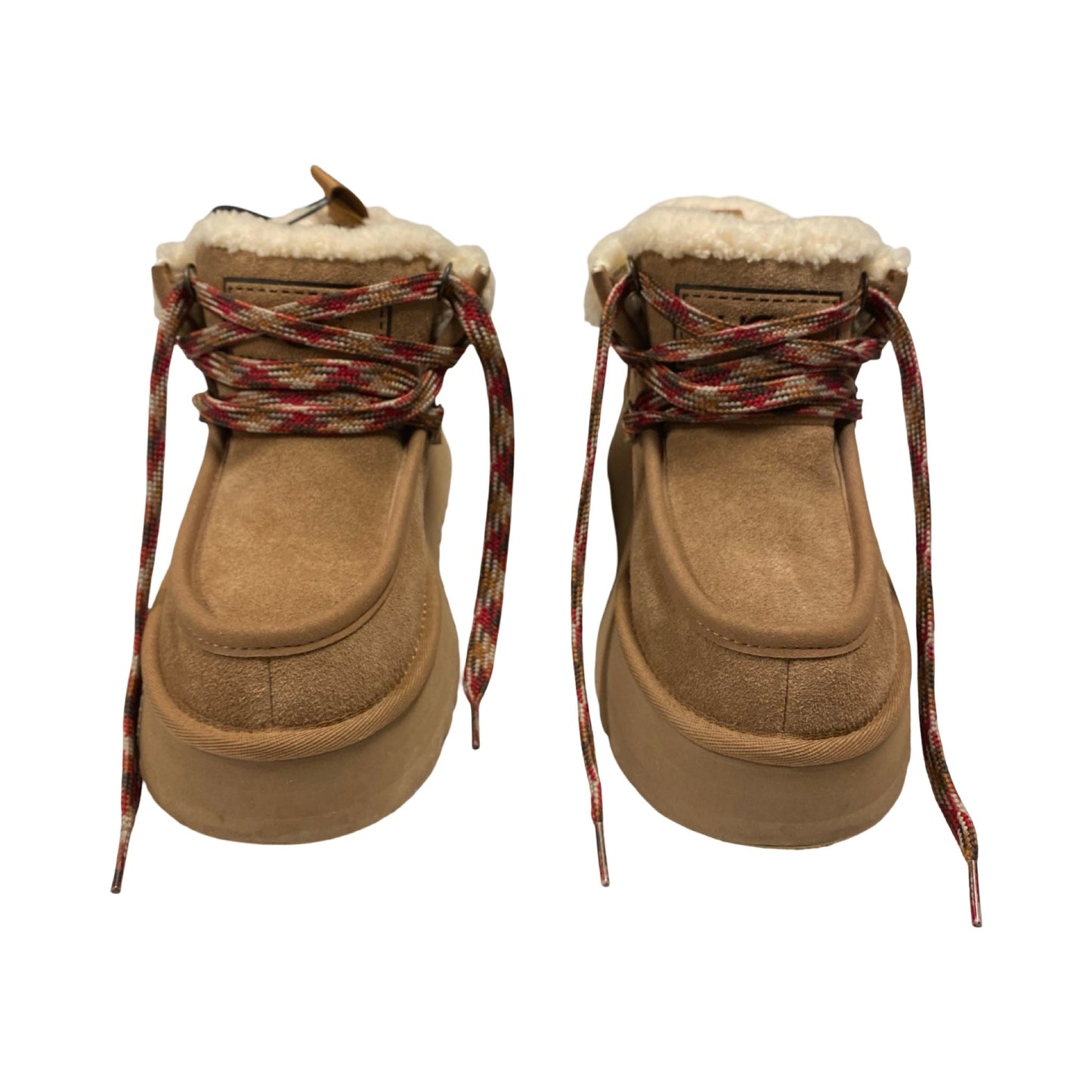 Boots Designer By Ugg In Brown & Red, Size:7