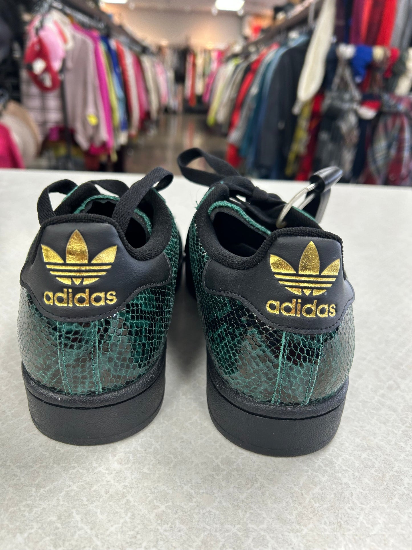 Shoes Sneakers By Adidas In Black & Green, Size:8