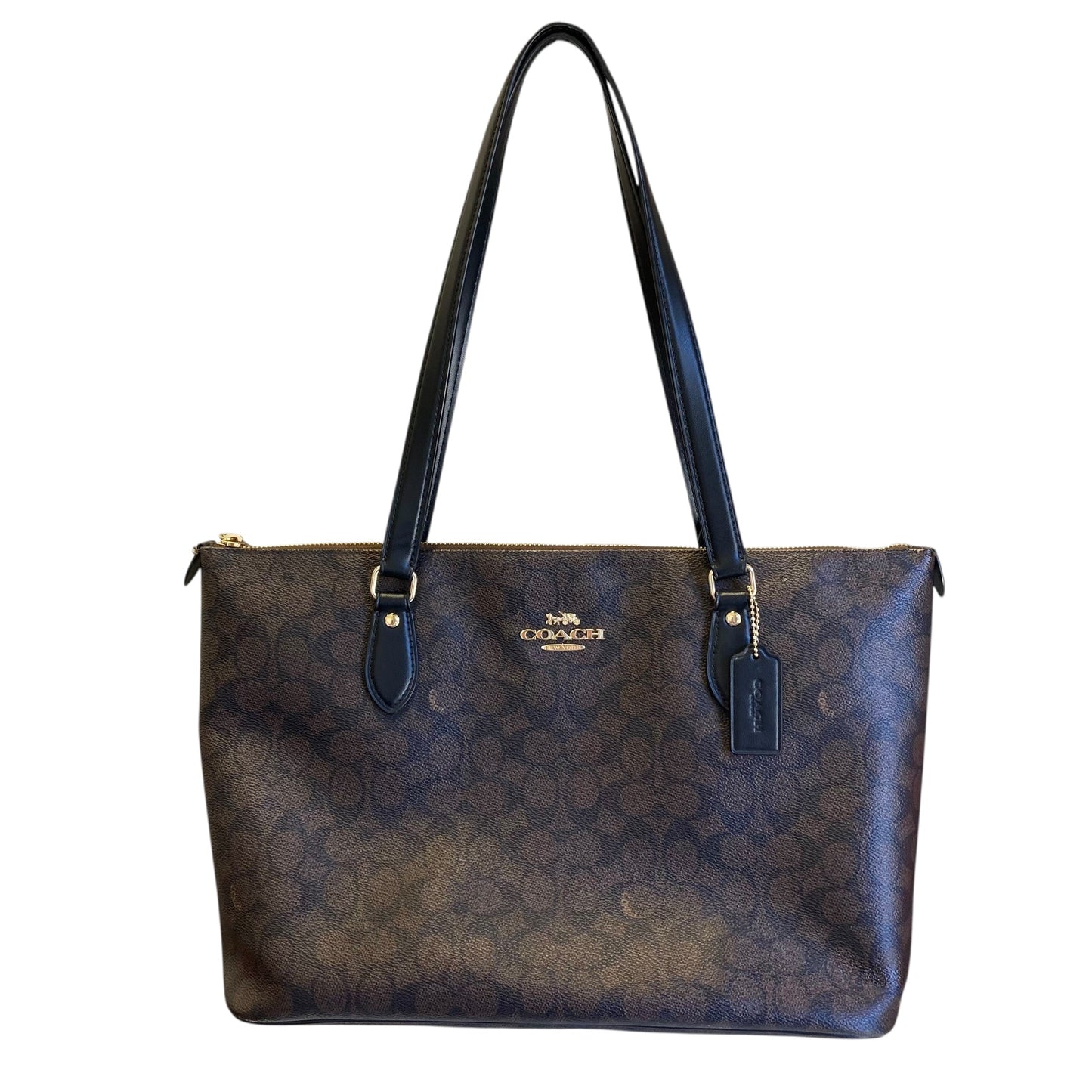Handbag Designer By Coach In Brown, Size:Large