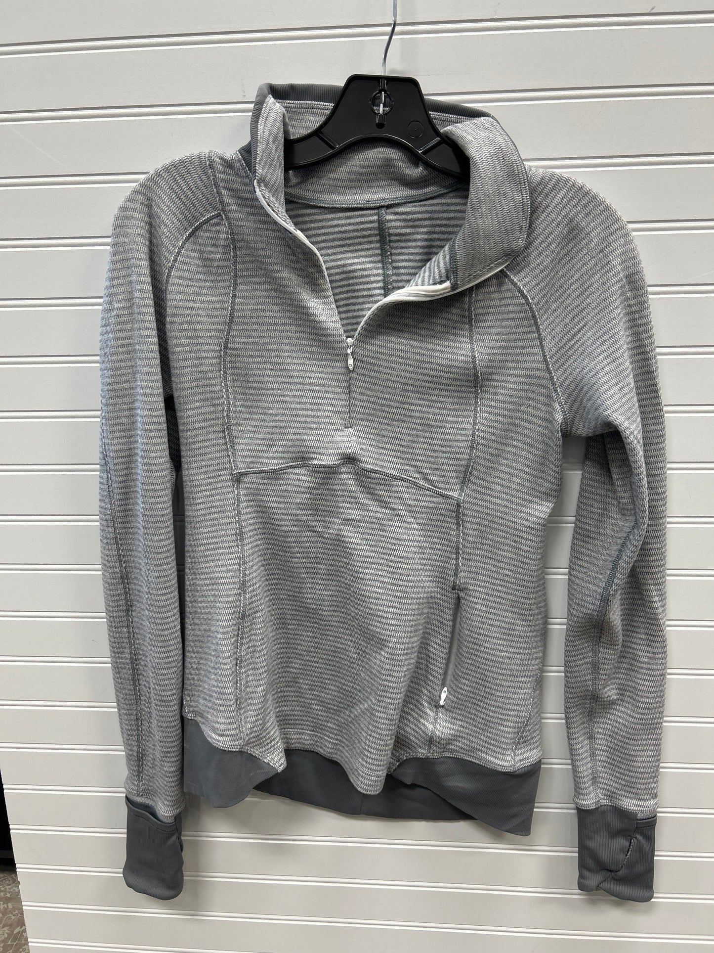 Athletic Top Ls Hoodie By Lululemon In Grey, Size:S