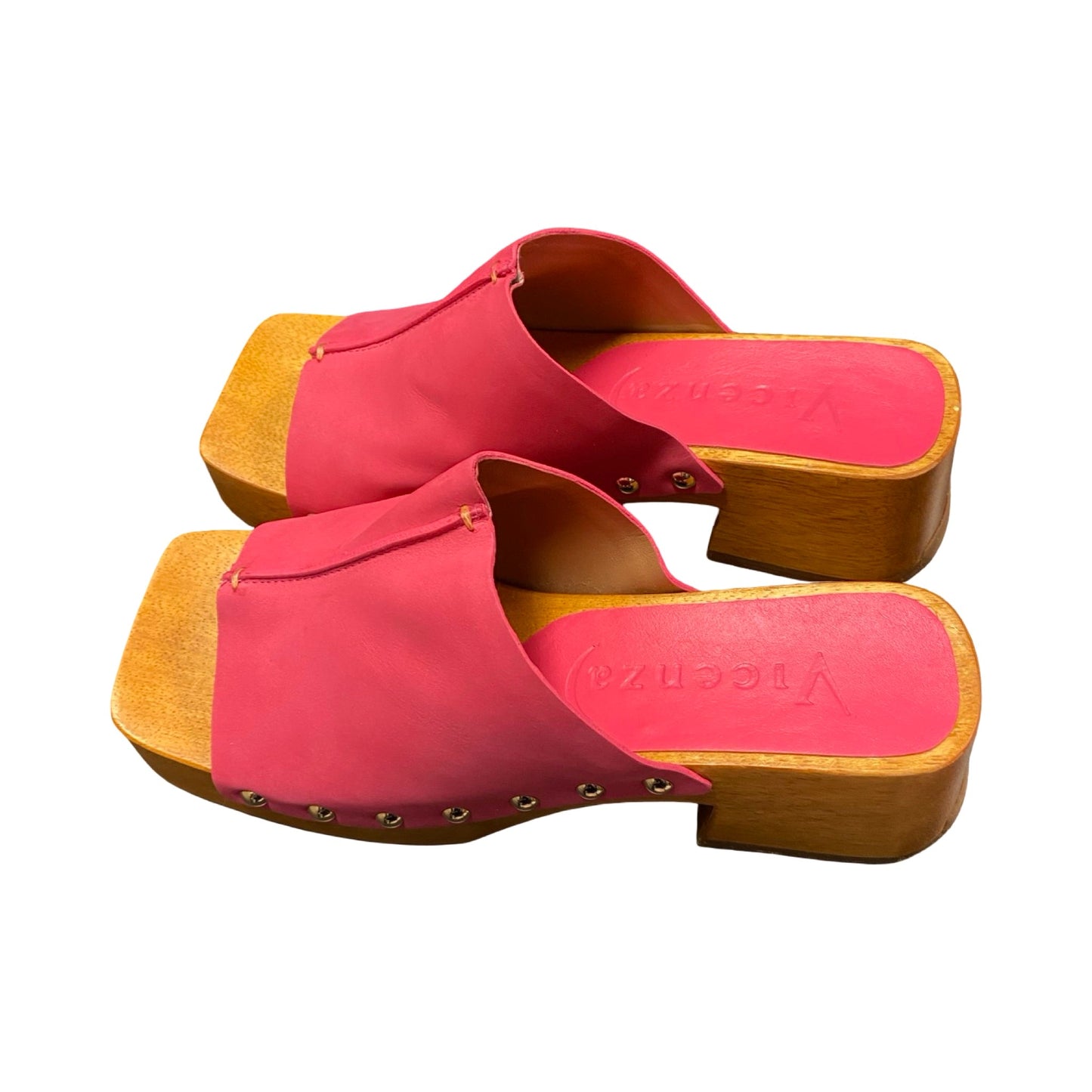 Sandals Heels Block By Cmc In Pink, Size:7