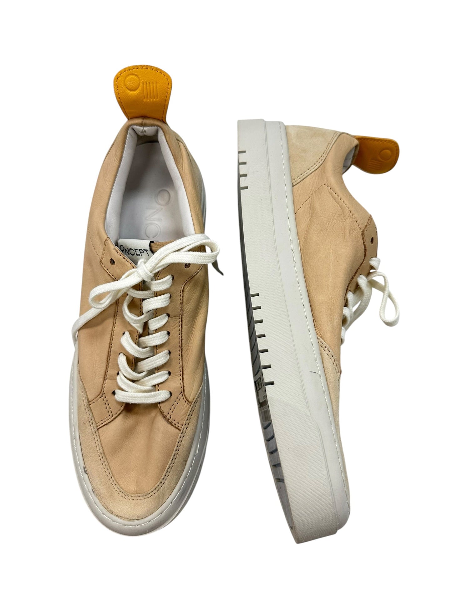 Shoes Sneakers By Cma In Tan & White, Size:8.5