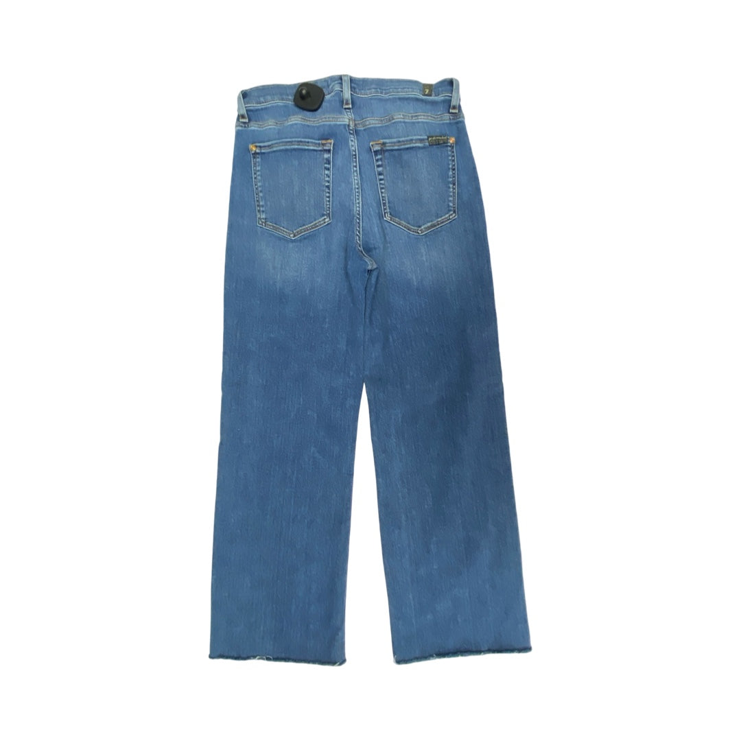 Jeans Straight By 7 For All Mankind In Blue Denim, Size:6