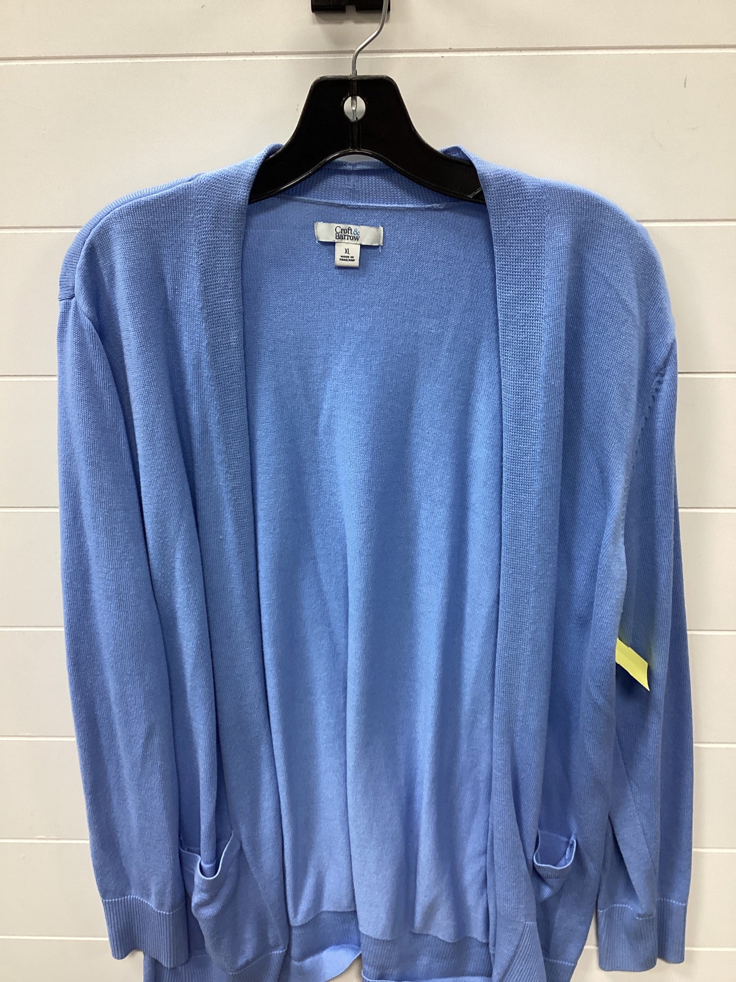 Cardigan By Croft And Barrow In Blue, Size:Xl