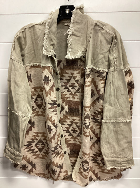 Jacket Fleece By Mystree In Tan, Size:M