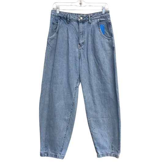 Jeans Wide Leg By Zara In Blue Denim, Size:6