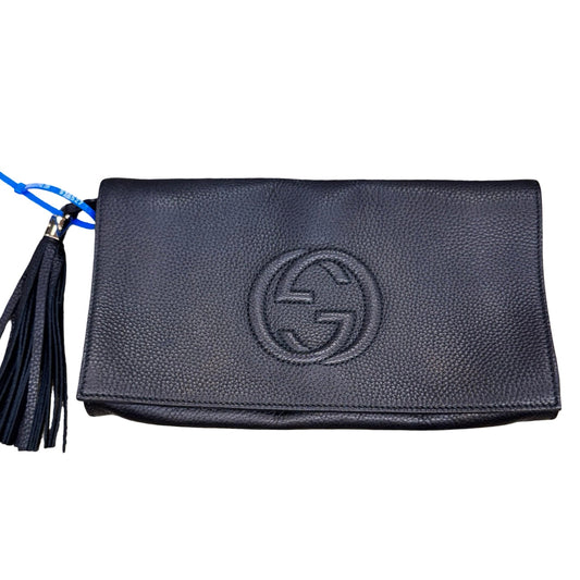 Clutch Luxury Designer By Gucci In Black, Size:Large (11x6.9 in)