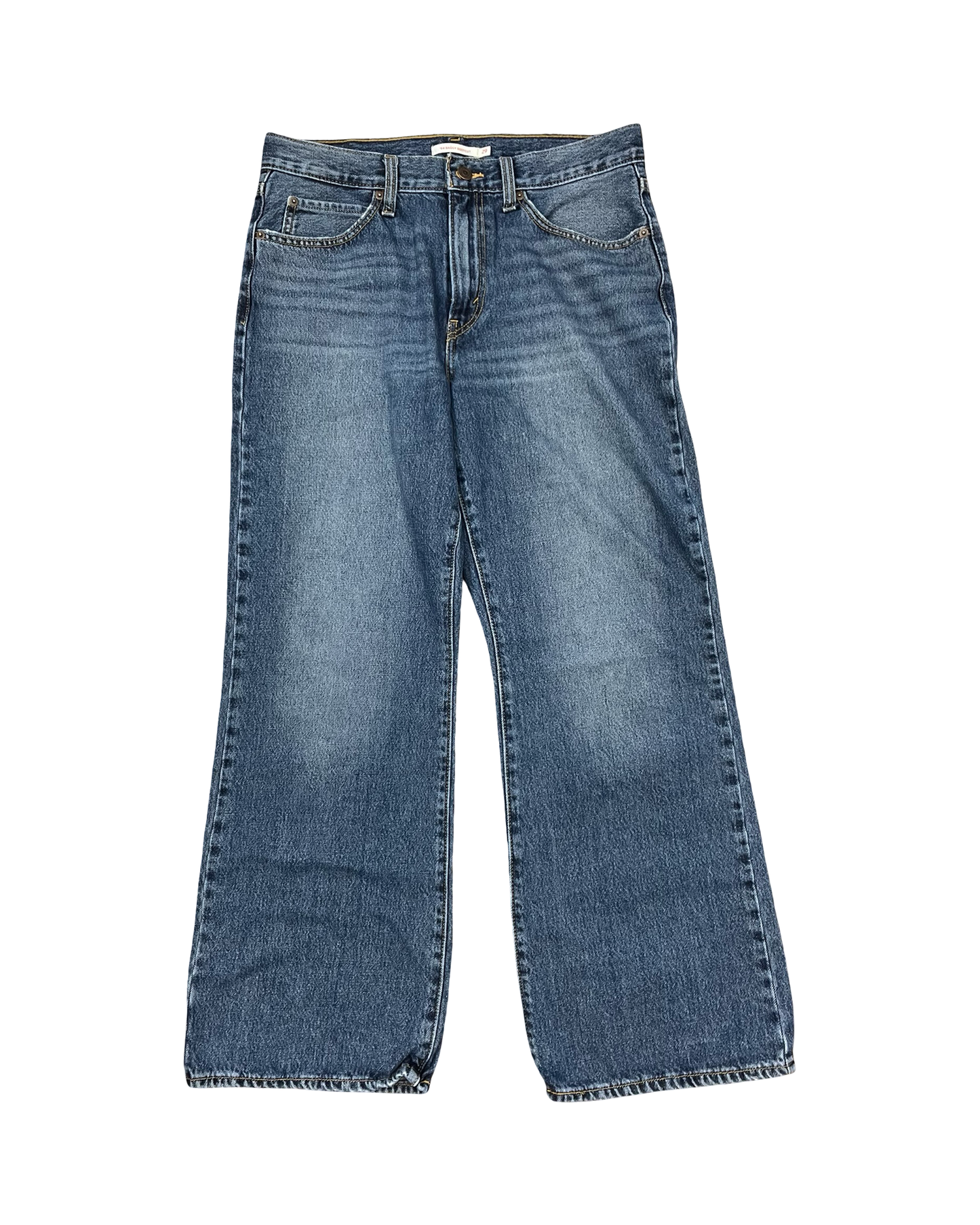 Jeans Wide Leg By Levis In Blue Denim, Size:8