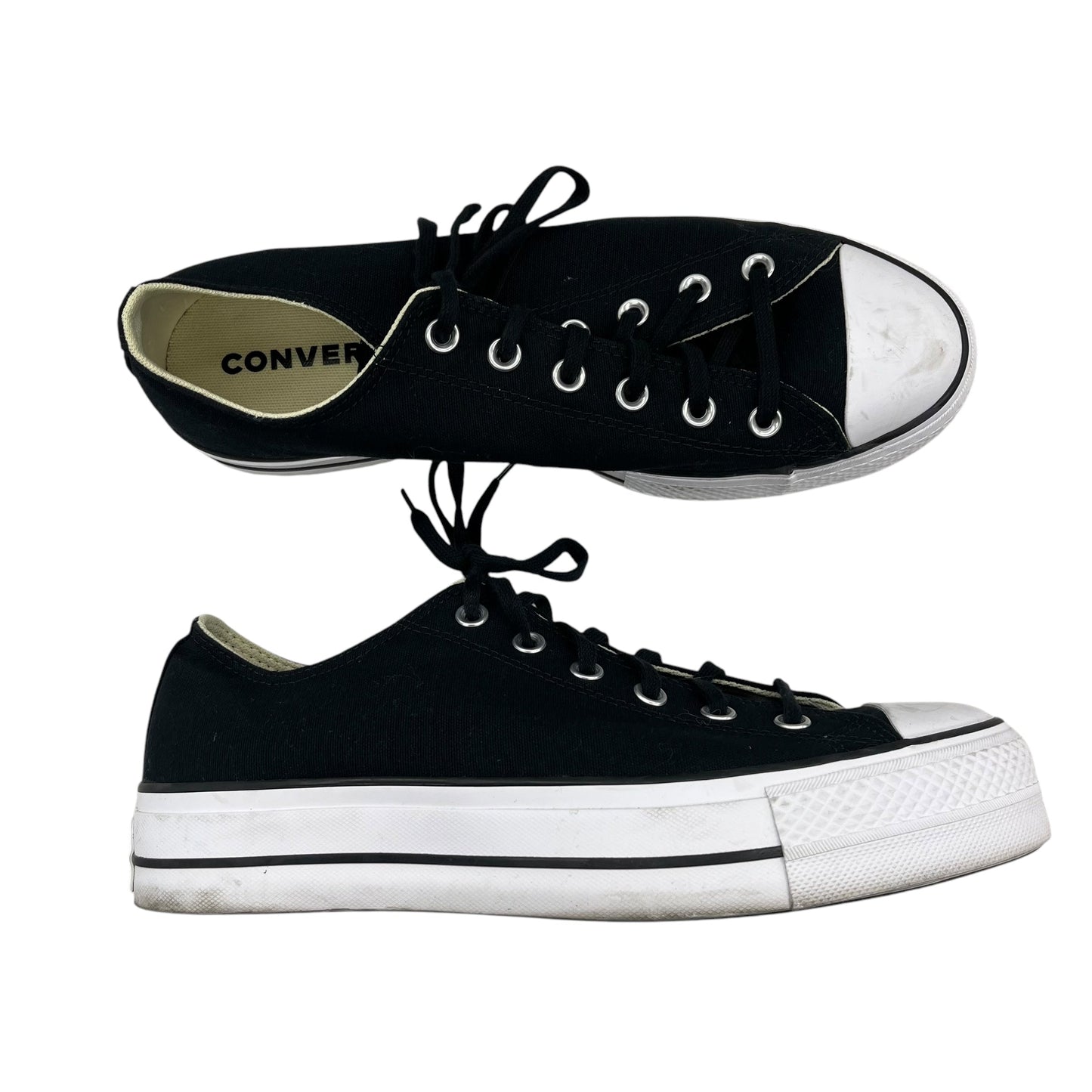 Shoes Sneakers Platform By Converse In Black & White, Size:11