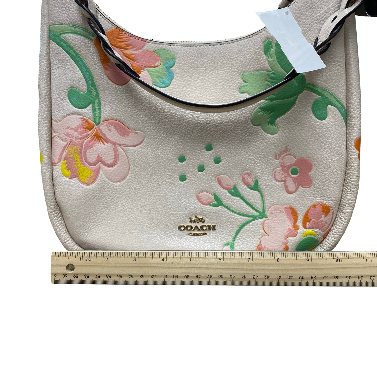 Handbag Designer By Coach In Floral Print, Size:Medium