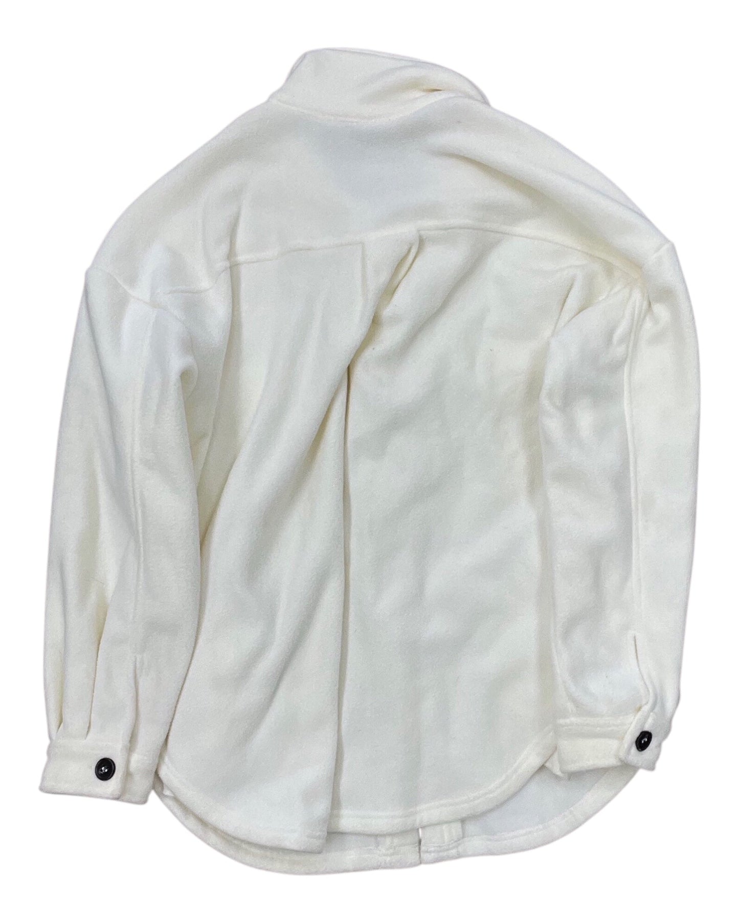 Jacket Shirt By Clothes Mentor In Cream, Size:M