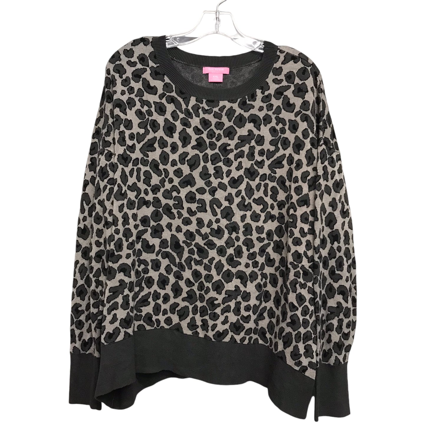 Sweater By Isaac Mizrahi In Animal Print, Size:1X