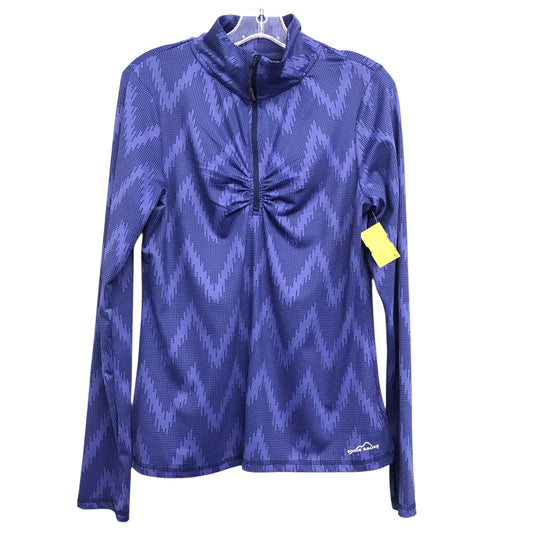 Athletic Jacket By Eddie Bauer In Blue, Size:L