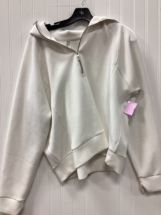 Athletic Sweatshirt Collar By Spanx In White, Size:Xl