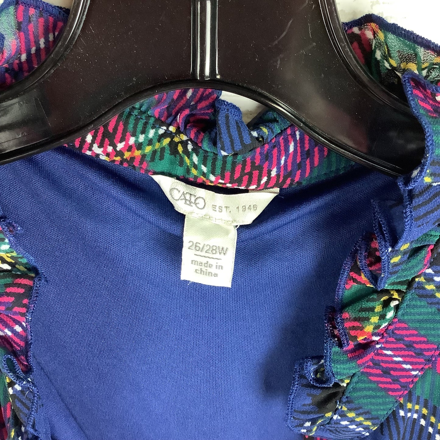 Dress Party Short By Cato In Plaid Pattern, Size: 4x (26/28)