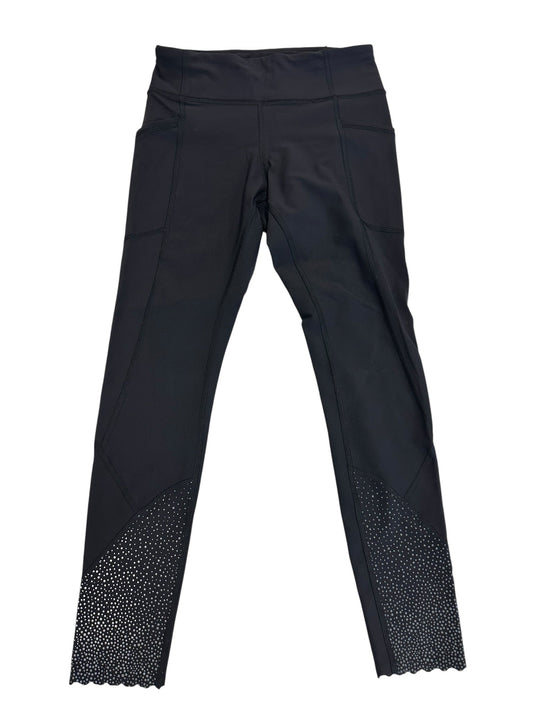 Athletic Leggings By Lululemon In Black & Silver, Size:S