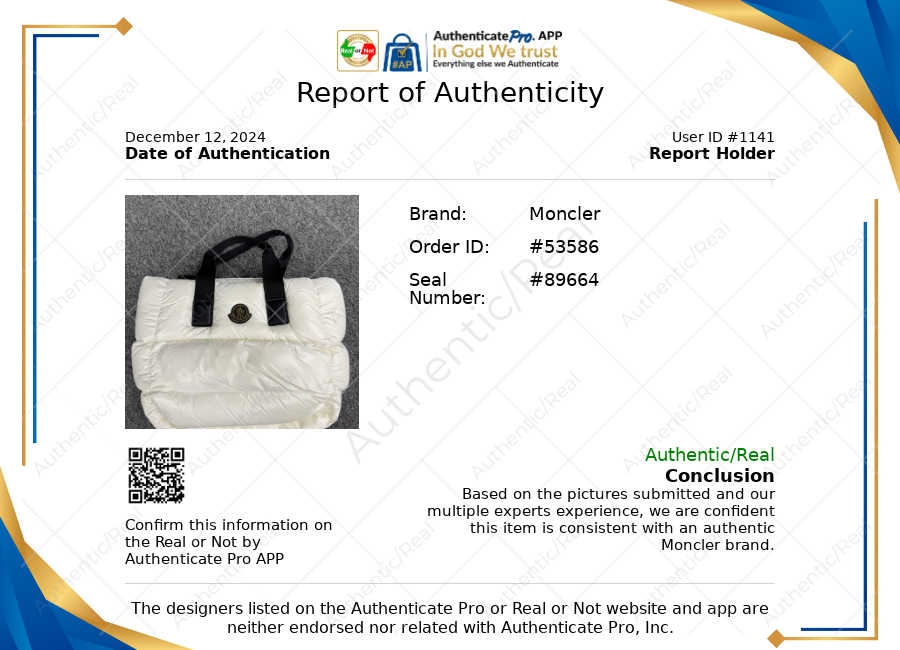 Handbag Luxury Designer By Moncler, Size: Large