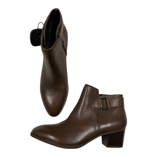 Boots Ankle Heels By Alfani In Brown, Size:6.5