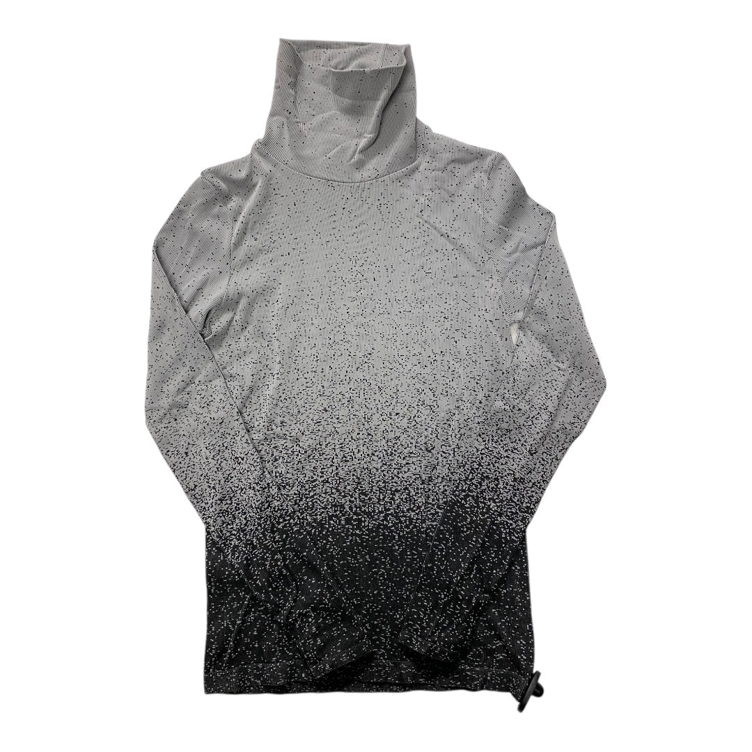 Athletic Top Ls Collar By Athleta In Black & Grey, Size:S
