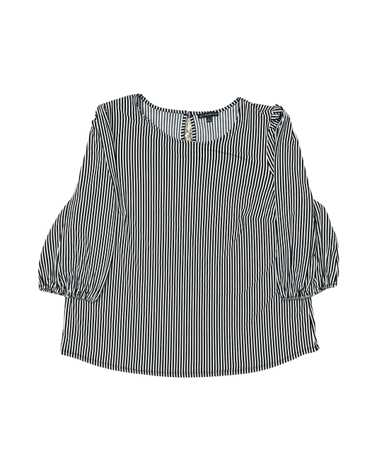 Top Ls By Adrianna Papell In Black & White, Size:1X