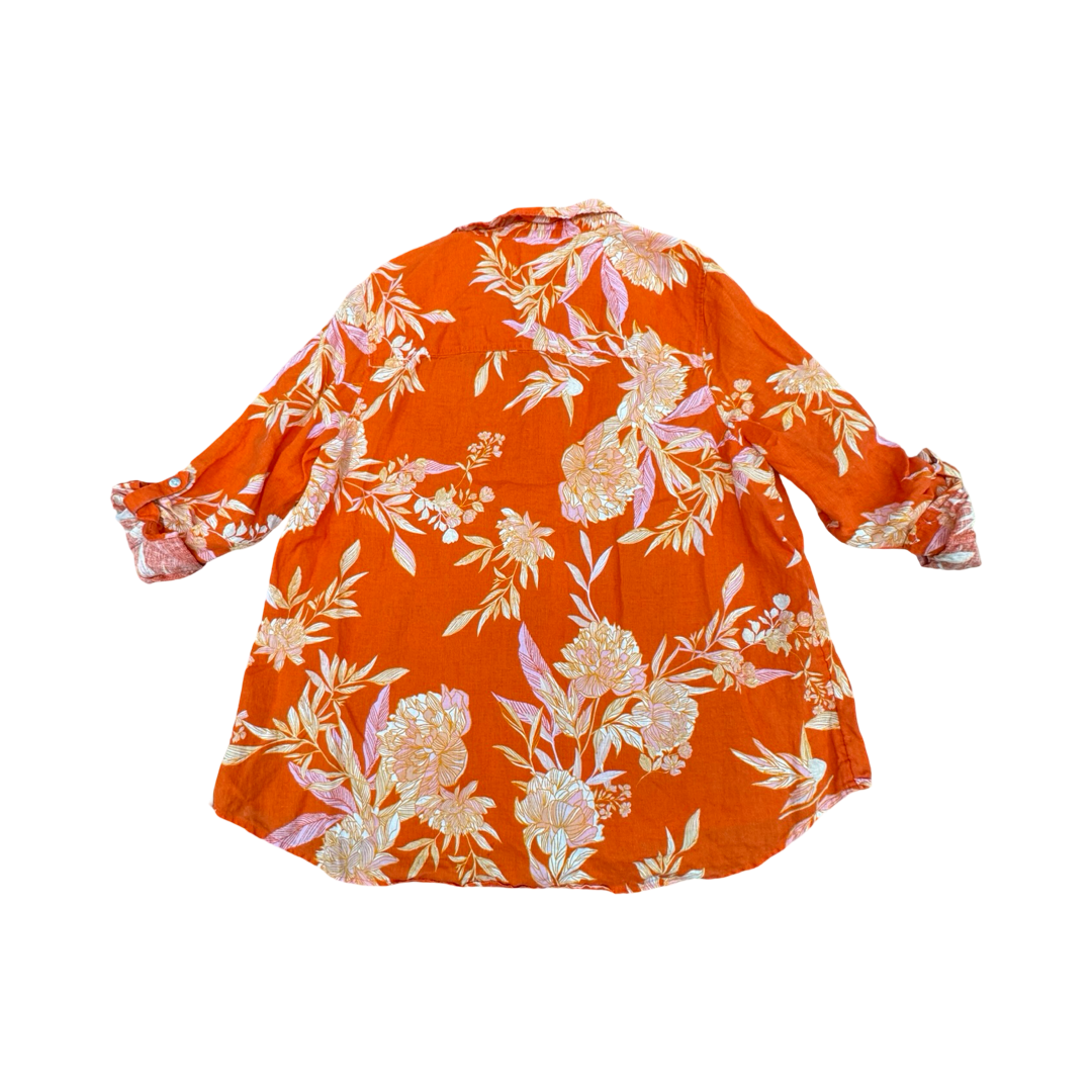 Top Ls By Cynthia Rowley In Orange, Size:2X