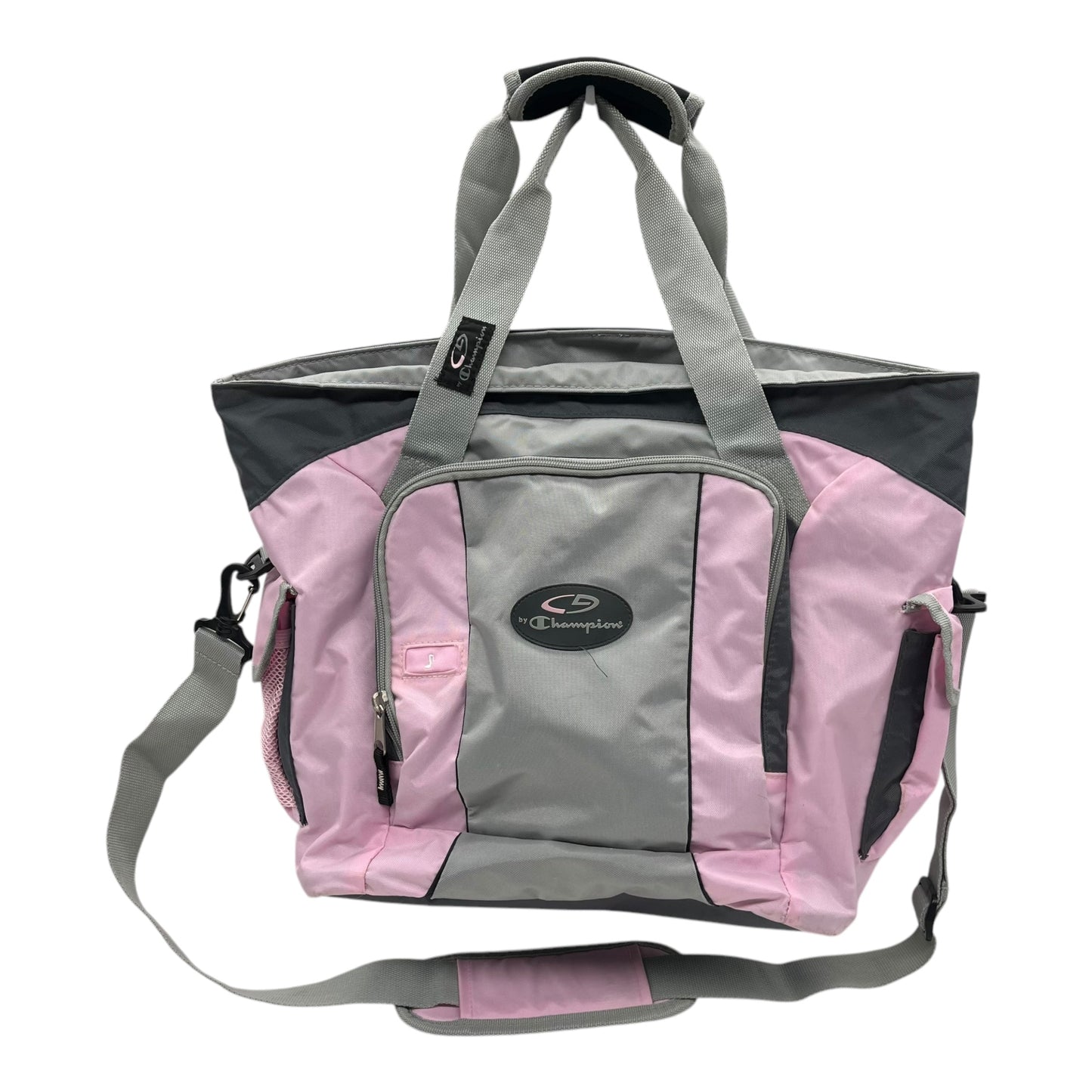 Duffle And Weekender By Champion In Grey & Pink, Size:Medium