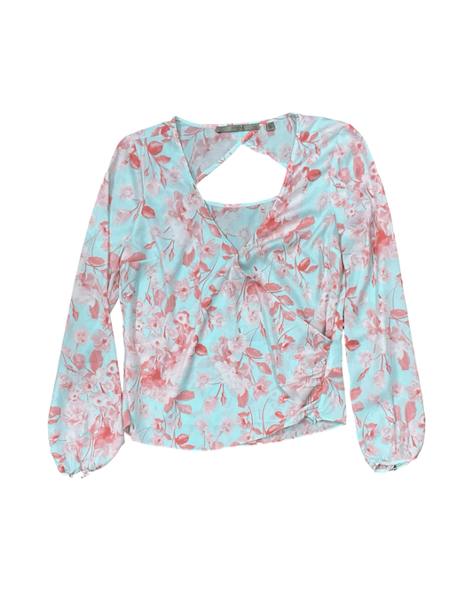 Top Ls By Guess In Blue & Pink, Size:M