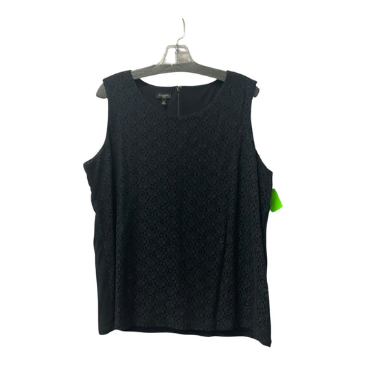 Top Sleeveless By Talbots In Black, Size:2X