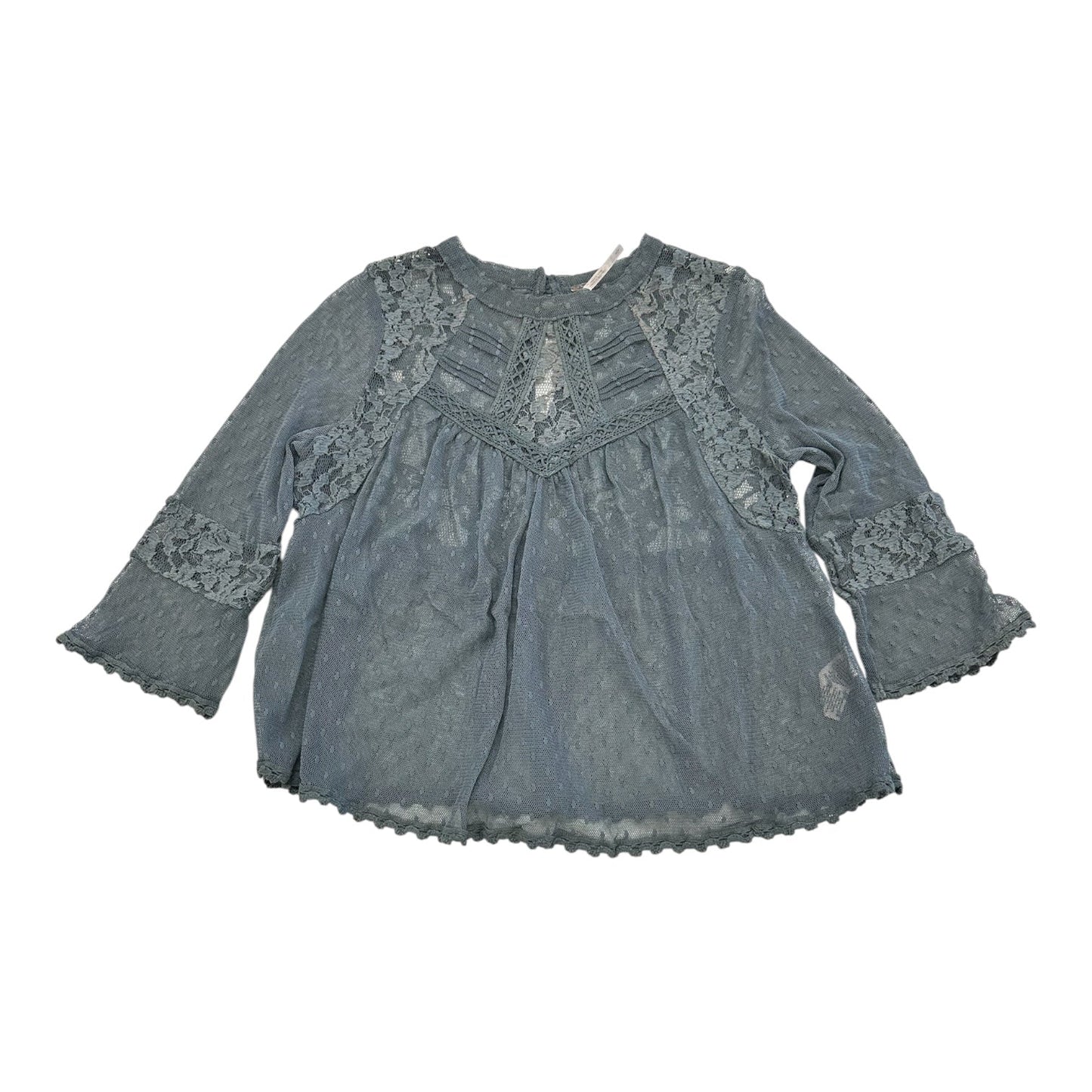 Top 3/4 Sleeve By Free People In Grey, Size:S