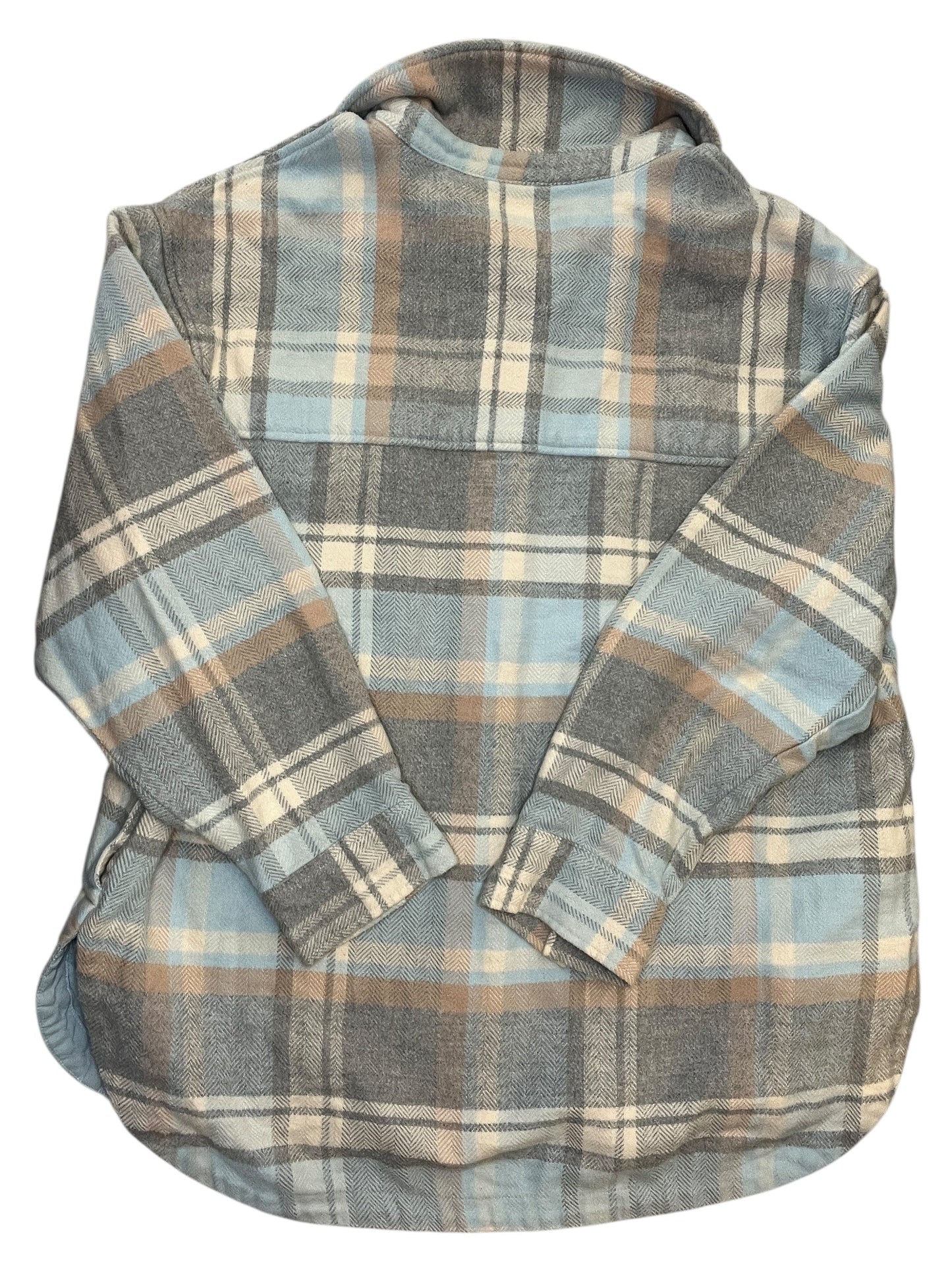 Jacket Shirt By American Eagle In Plaid Pattern, Size:L