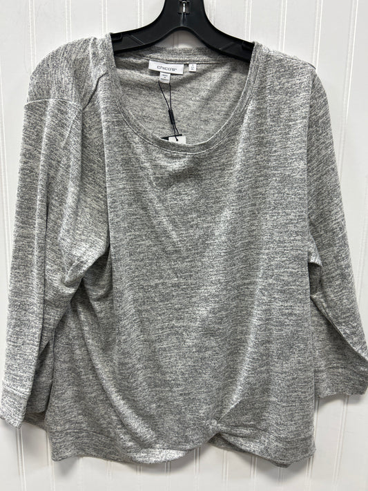 Top Ls By Chicos In Grey, Size:Xl
